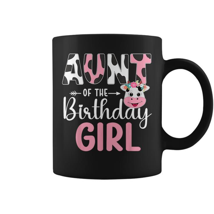 Aunt Of The Birthday Girl Farm Cow 1 St Birthday Girl  Coffee Mug
