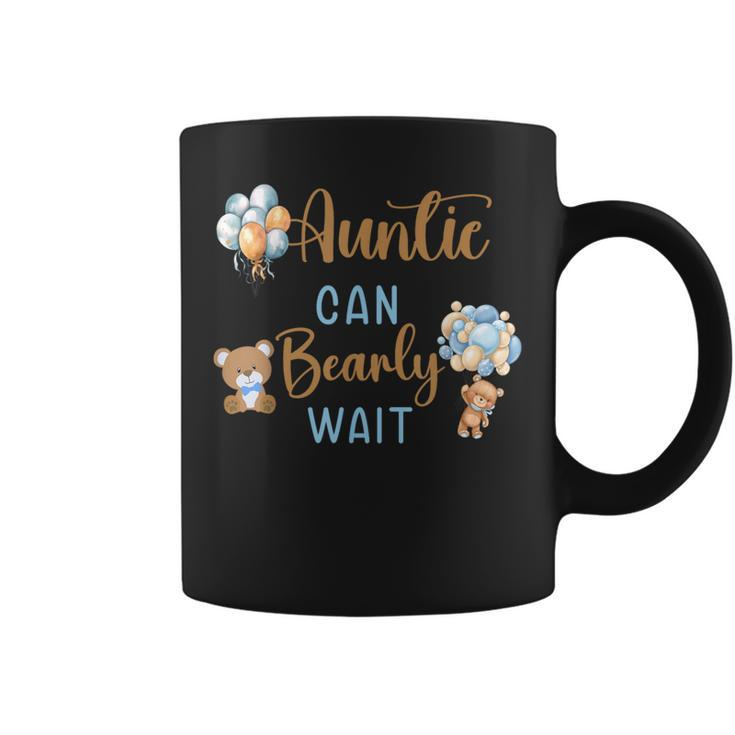 Auntie Can Bearly Wait Gender Neutral Baby Shower Matching Coffee Mug