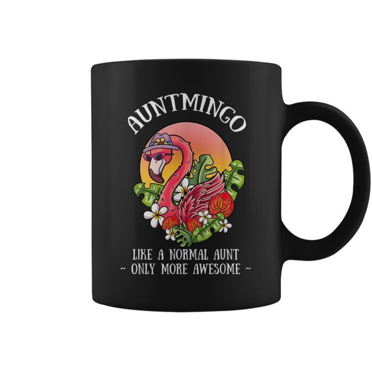 Auntmingo Aunt Flamingo Lover Auntie  Flamingo Funny Gifts Coffee Mug
