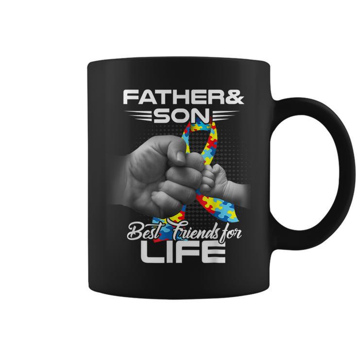 Autism Dad Father And Son Best Friends For Life Autism  Coffee Mug