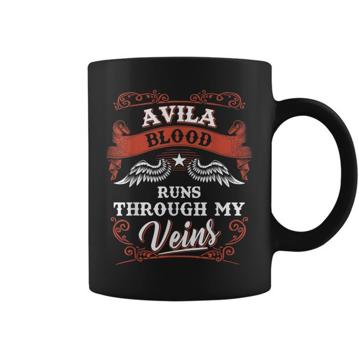 Avila Blood Runs Through My Veins Family Christmas Coffee Mug