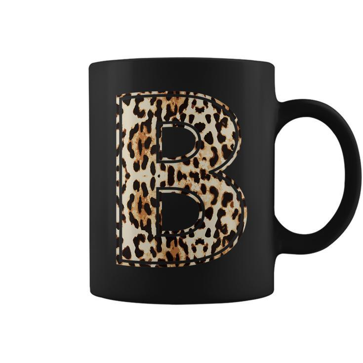 Awesome Letter B Initial Name Leopard Cheetah Print Coffee Mug