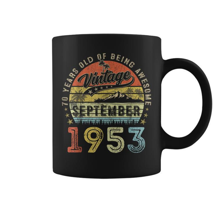 Awesome Since September 1953 Vintage 70Th Birthday Coffee Mug