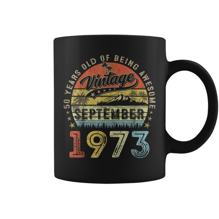 Awesome Since September 1973 Vintage 50Th Birthday Coffee Mug