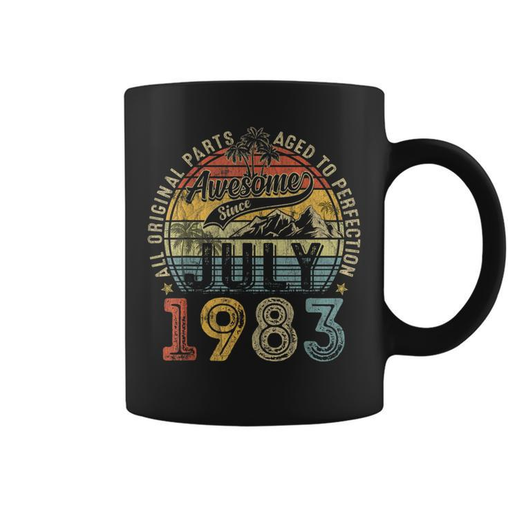 Awesome Since July 1983 Vintage Gifts Men 40Th Birthday   40Th Birthday Funny Gifts Coffee Mug