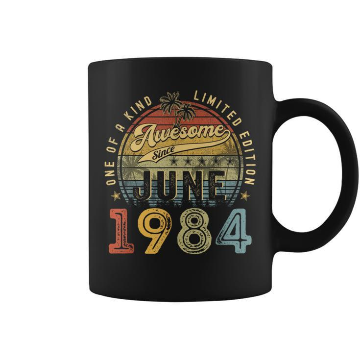 Awesome Since June 1984 Vintage 39Th Birthday Party Retro  Coffee Mug