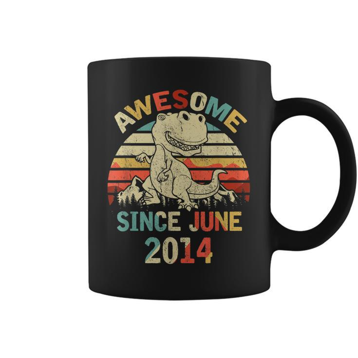 Awesome Since June 2014 5Th Dinosaur Birthday  Gift Coffee Mug