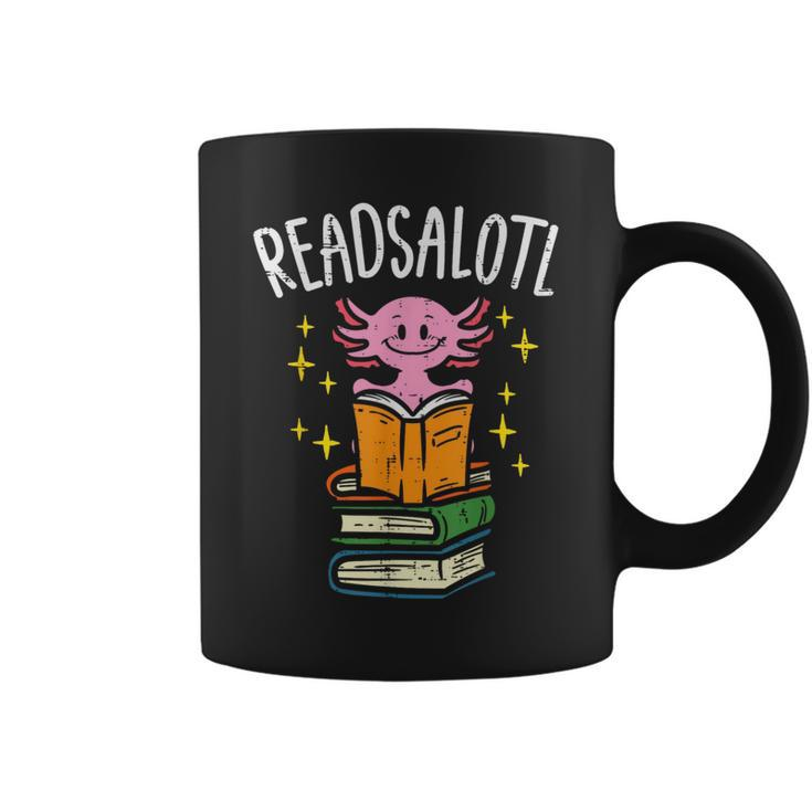 Axolotl Books Readsalotl Reading Bookworm Boys Girls Kids  Reading Funny Designs Funny Gifts Coffee Mug