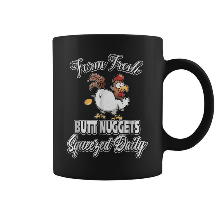 Backyard Chicken Farmer Farm Fresh Butt Nuggets Farm Funny Gifts Coffee Mug