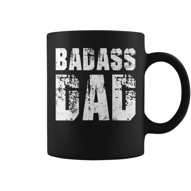 Badass Dad Awesome Parenting Father Kids Gift For Dad   Funny Gifts For Dad Coffee Mug