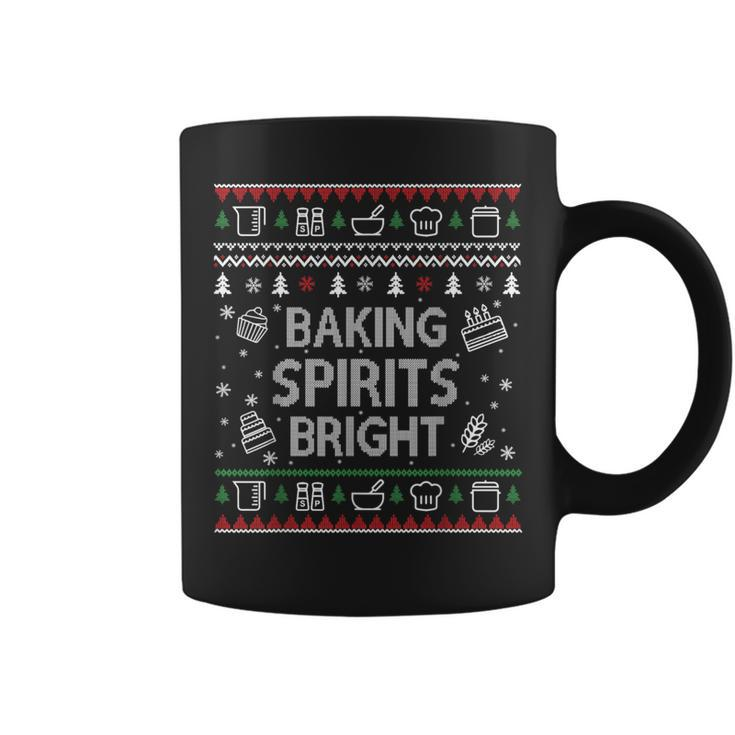 Baking Spirits Bright Ugly Christmas Sweater Holiday Bakers Coffee Mug