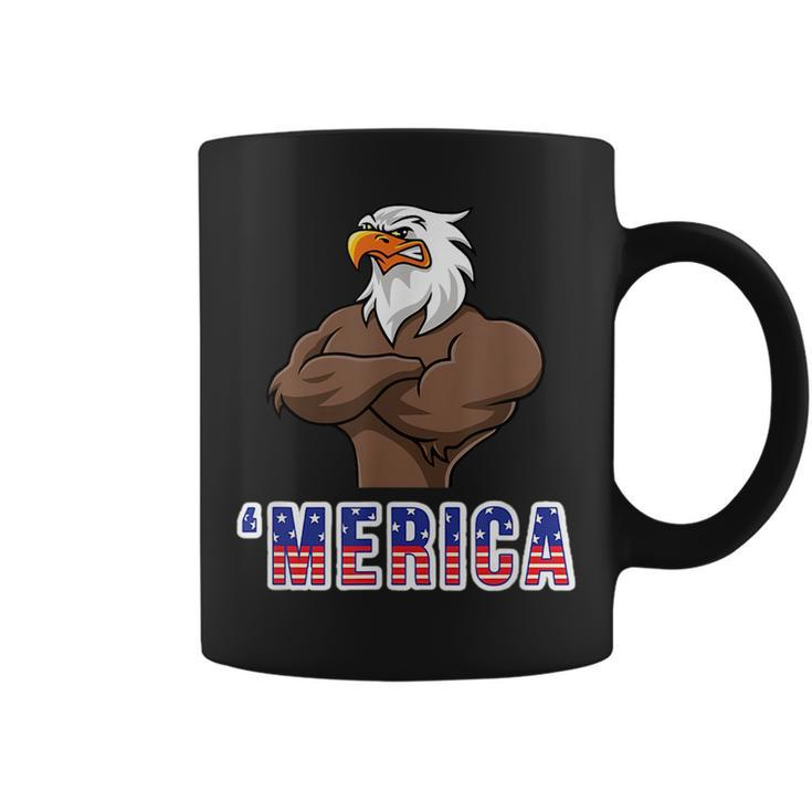 Bald Eagle Merica - Patriotic America Usa 4Th Of July  Coffee Mug