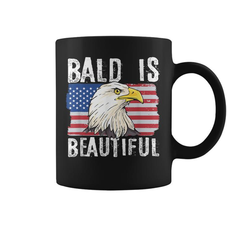 Bald Is Beautiful 4Th Of July Independence Day Bald Eagle Coffee Mug
