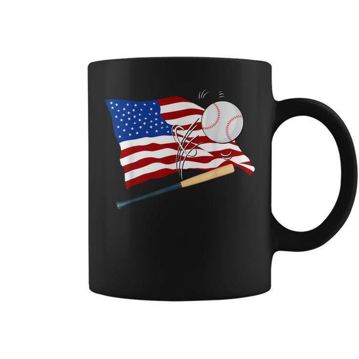 Baseball American Flag Baseball Usa  Coffee Mug