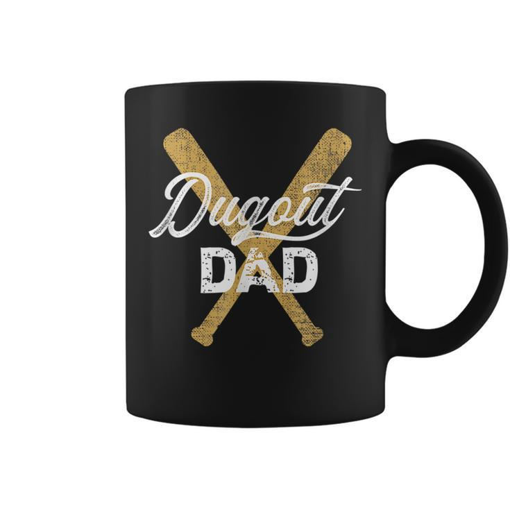 Baseball Dugout Dad Baseball Bats For Father  Coffee Mug