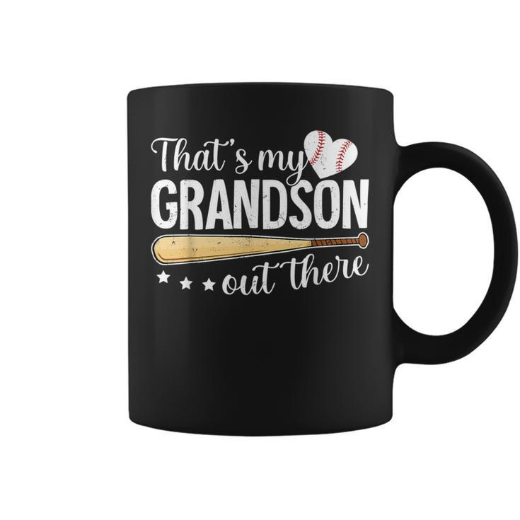 Baseball Grandma That's My Grandson Out There Baseball Coffee Mug