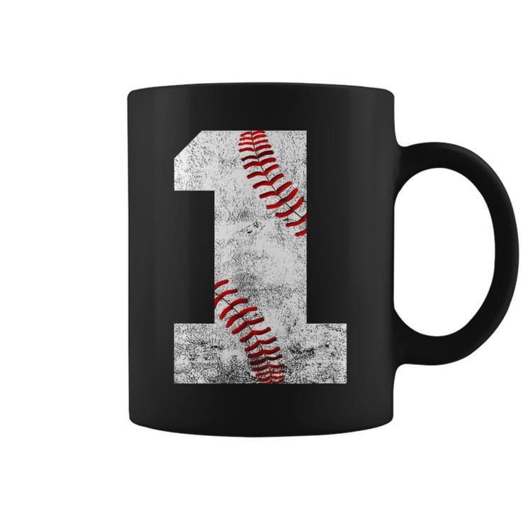Baseball Jersey Number 1 Vintage 1St Birthday  Coffee Mug