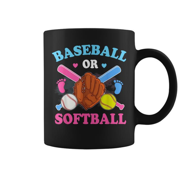 Baseball Or Softball Gender Reveal Baby Party Boy Girl  Coffee Mug