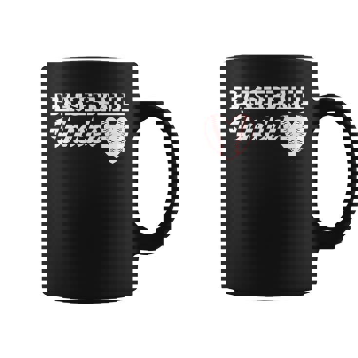 Baseball Uncle Love Heart Baseball Sports Coffee Mug