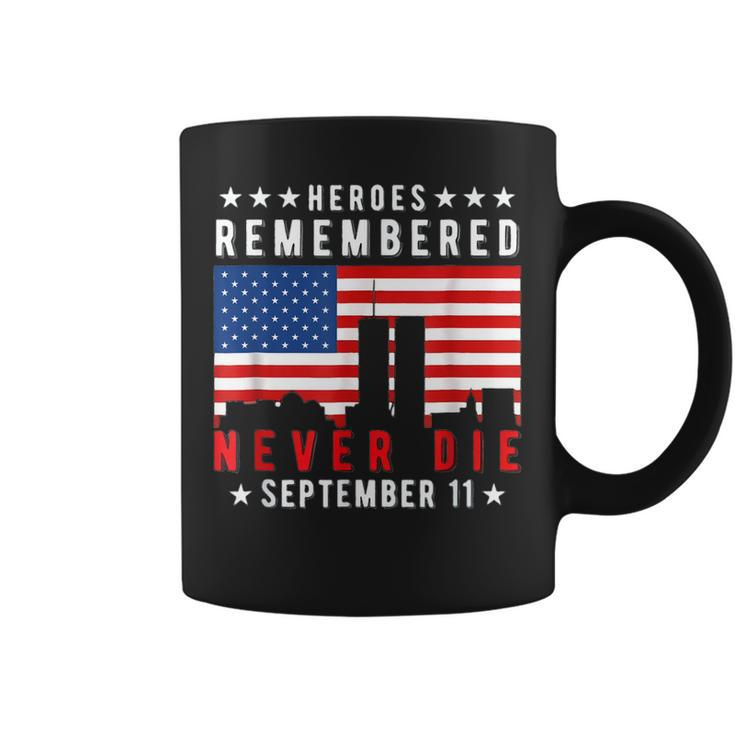 Basic Design American Flag Heroes Remember Day 911  Coffee Mug
