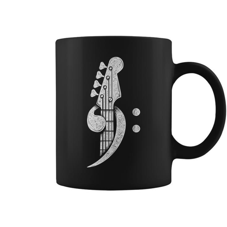 Bass Cleff - Headstock Bassist Bass Guitar Musician Music  Coffee Mug