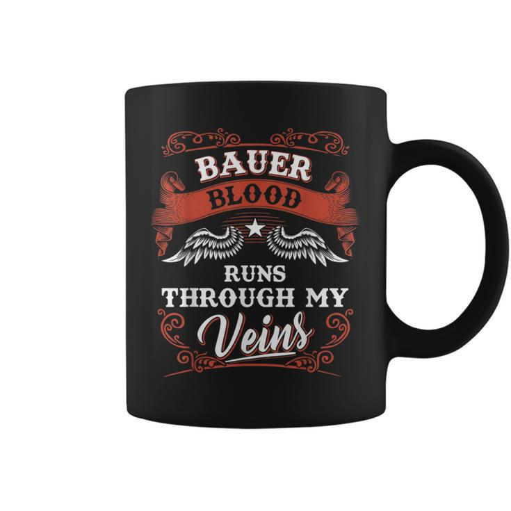 Bauer Blood Runs Through My Veins Family Christmas Coffee Mug