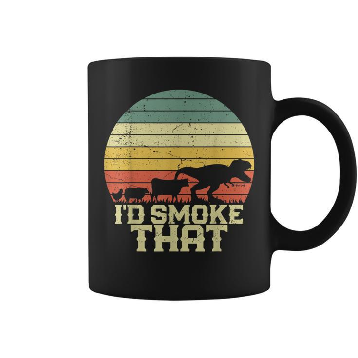 Bbq  Id Smoke That Smoking Grilling Dinosaur Funny  Coffee Mug