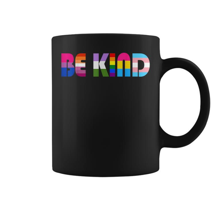 Be Kind Lgbt Flag Gay Les Pride Month Transgender Pansexual Coffee Mug