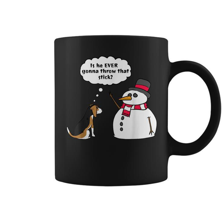 Beagle Snowman Christmas Dog Coffee Mug