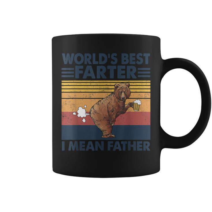 Bear Worlds Best Farter I Mean Father Vintage Retro  Coffee Mug