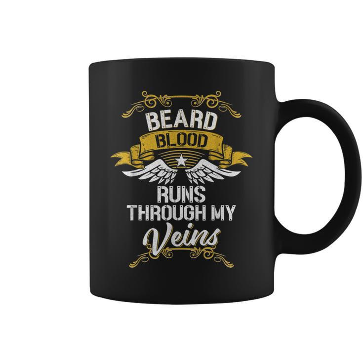 Beard Blood Runs Through My Veins Coffee Mug