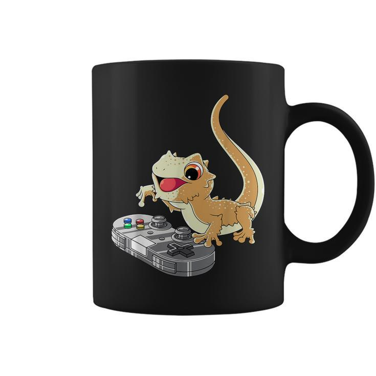 Bearded Dragon Playing Video Game Reptiles Pagona Gamers Coffee Mug