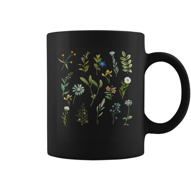 Beautiful Vintage Botanical Floral Wildflower Girl Women  Coffee Mug