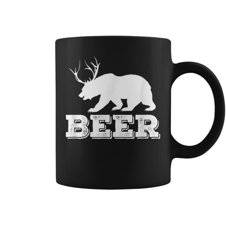 Beer Bear Antler Bear Lover Beer Drinking Party Coffee Mug