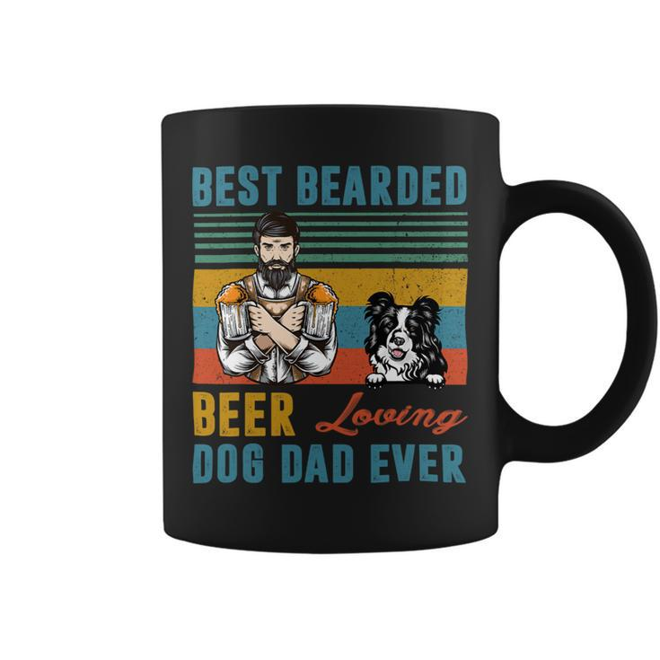 Beer Best Bearded Beer Loving Dog Dad Ever Border Collie Dog Love Coffee Mug