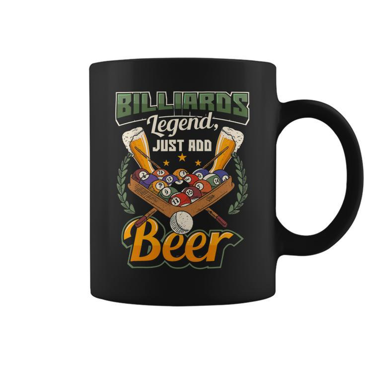 Beer Billiards Legend Just Add Beer Funny Snooker Coffee Mug