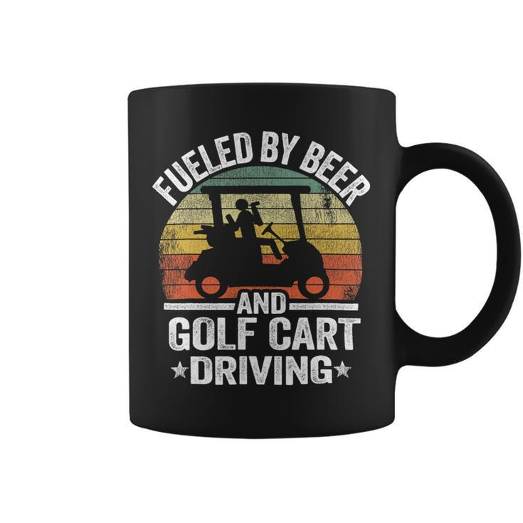 Beer Fueled By Beer And Golf Cart Driving Humor Funny Golfing Coffee Mug