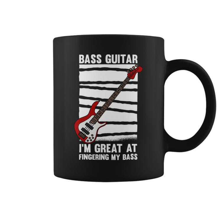 Beer Funny Bass Guitar Player Graphic Design And Beer Guitarist Coffee Mug
