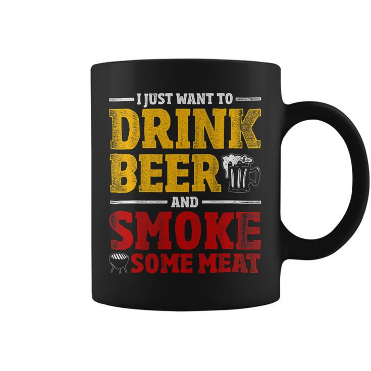 Beer Funny Bbq Chef Beer Smoked Meat Lover Gift Grilling Bbq Coffee Mug