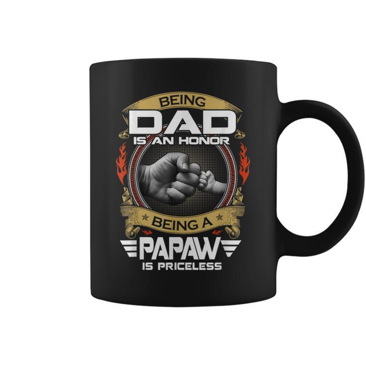 Being Dad Is An Honor Being Papaw Is Priceless Vintage Dad  Coffee Mug