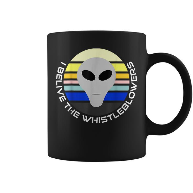 Believe The Whistleblowers Retro Vintage Style Alien Design Believe Funny Gifts Coffee Mug