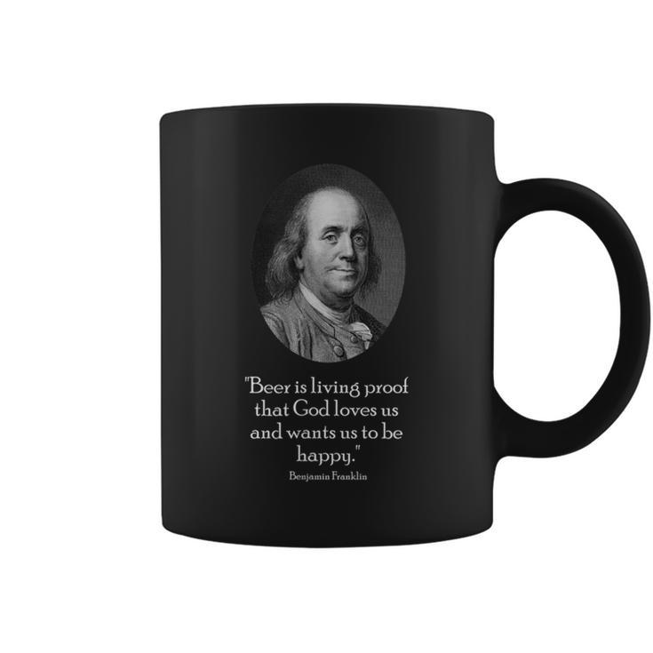 Ben Franklin And Quote About Beer Coffee Mug