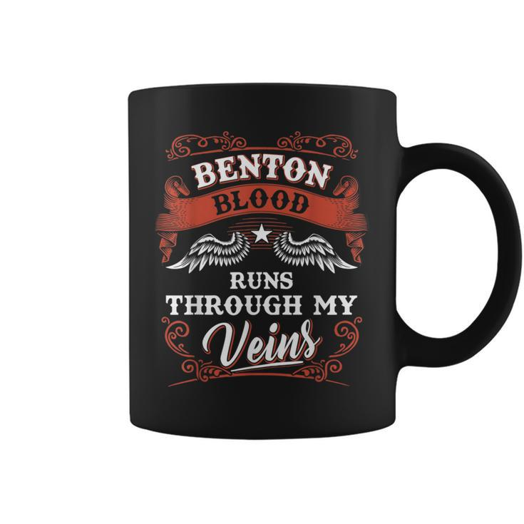 Benton Blood Runs Through My Veins Family Christmas Coffee Mug