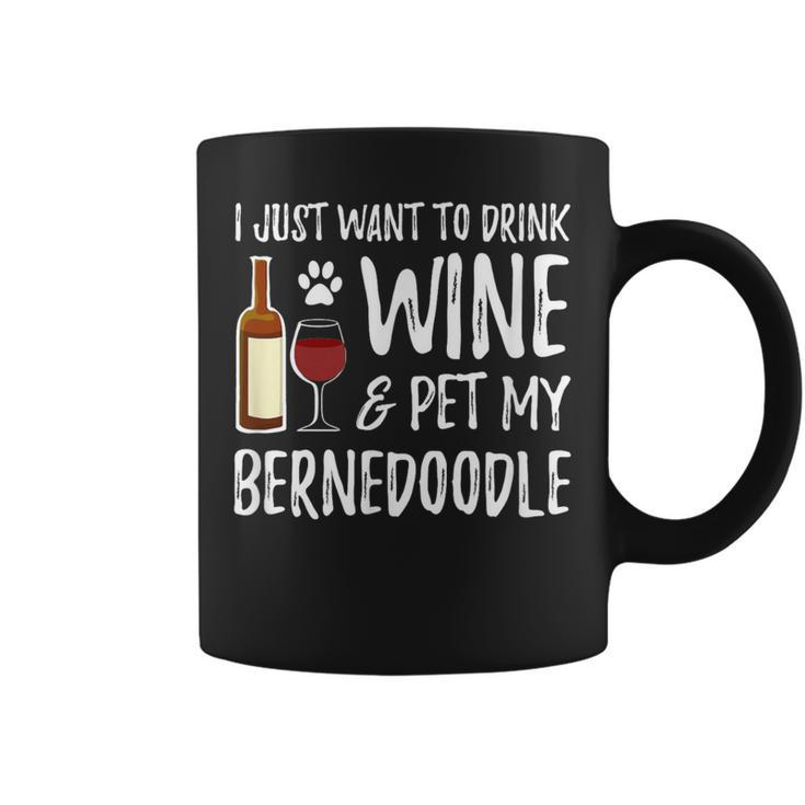 Bernedoodle Dog Lover Wine Dog Mom Coffee Mug