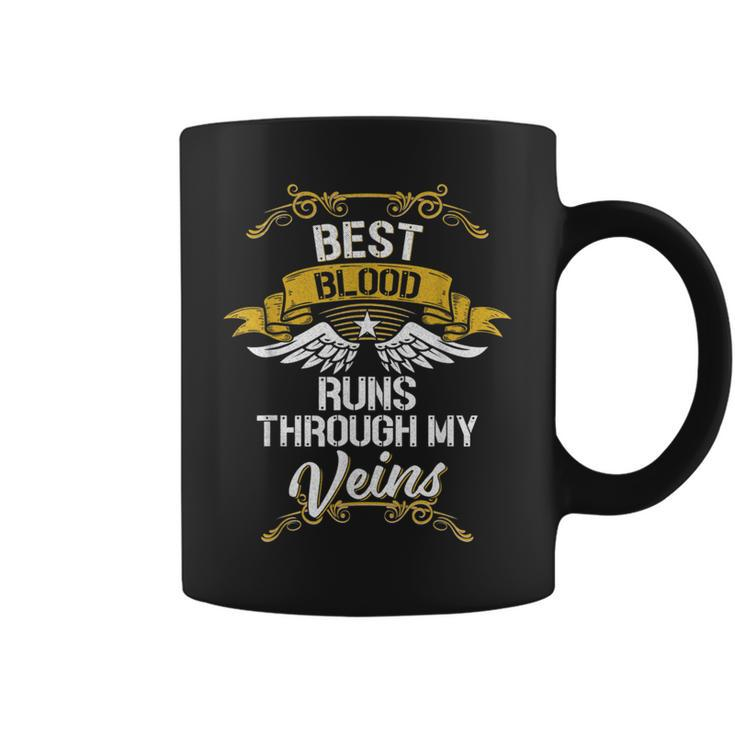 Best Blood Runs Through My Veins Coffee Mug