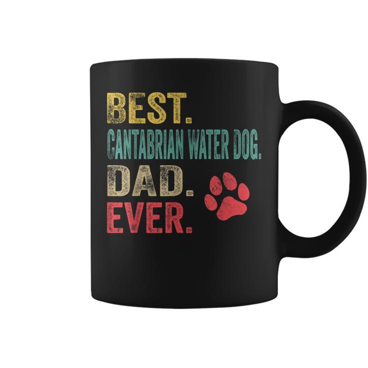 Best Cantabrian Water Dog Dad Ever Vintage Father Dog Lover Coffee Mug