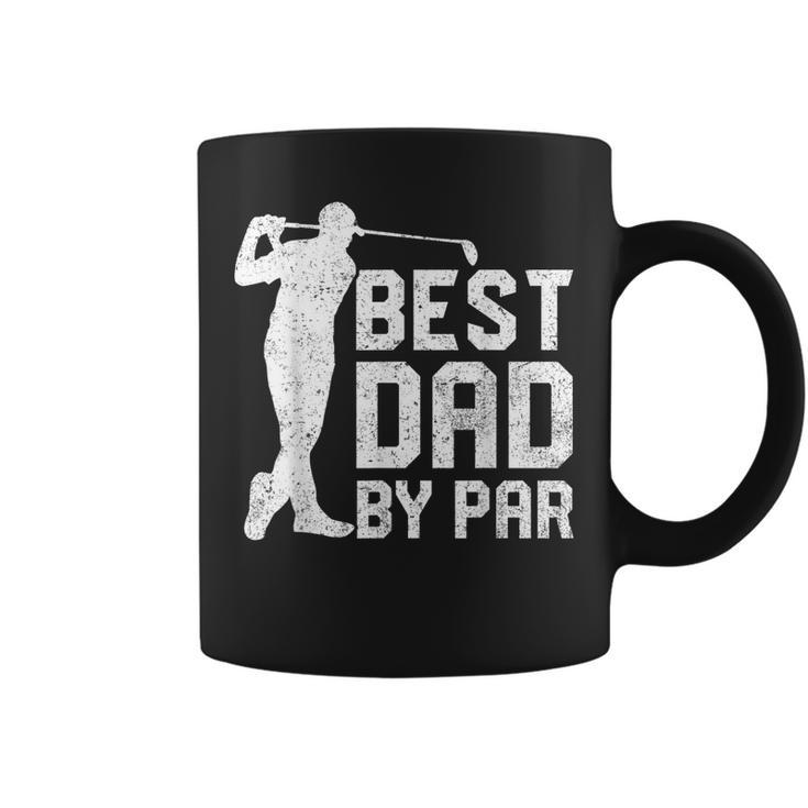 Best Dad By Par  Fathers Day Golf Lover Gift Coffee Mug
