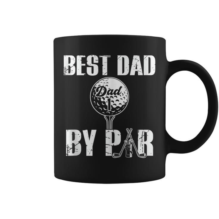 Best Dad By Par Fathers Day Golfing Funny Daddy Papa Coffee Mug