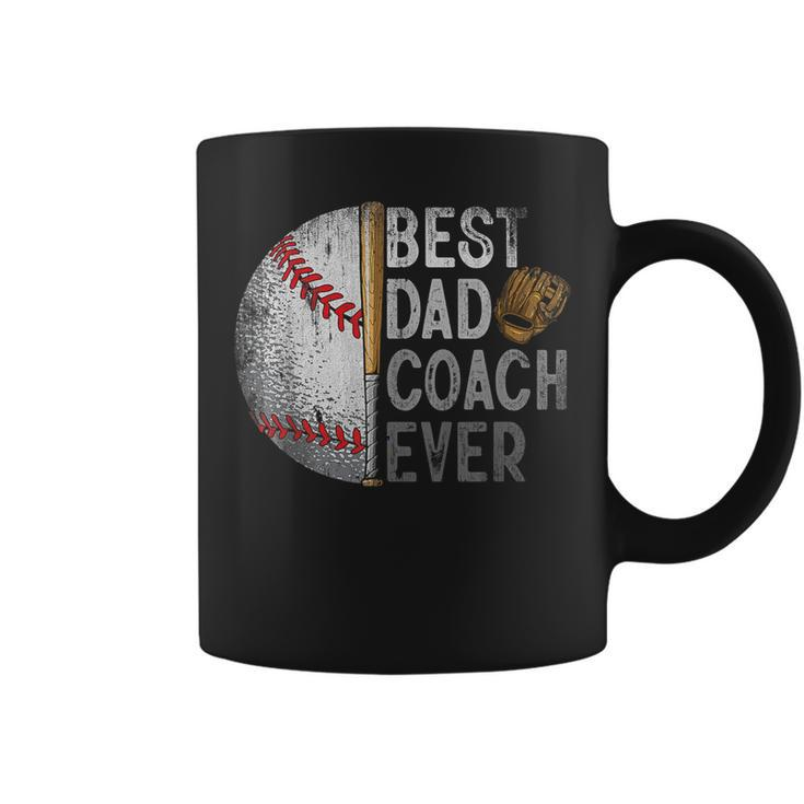 Best Dad Coach Ever Funny Baseball  For Sport Lovers Fan  Coffee Mug