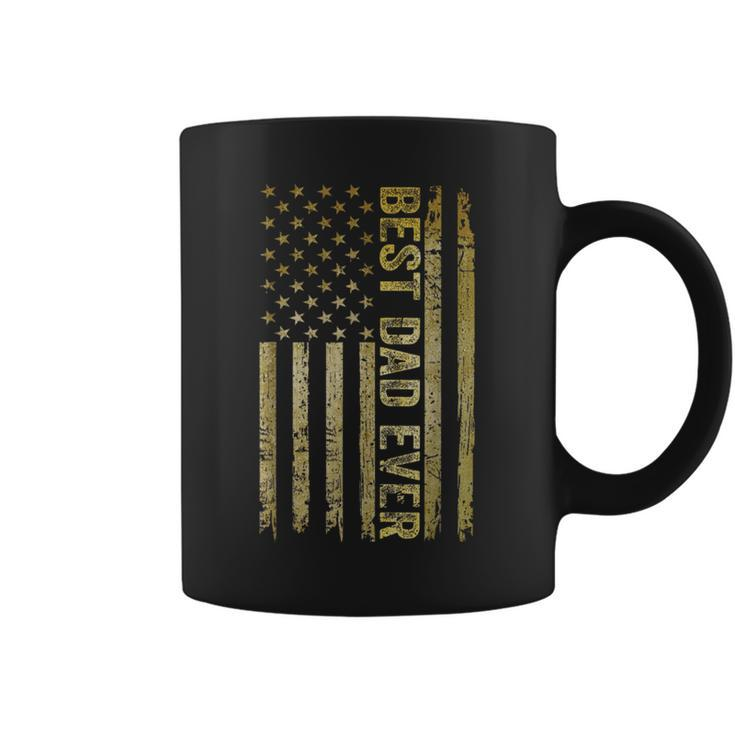 Best Dad Ever Fathers Day Us American Flag Fathers Day Coffee Mug
